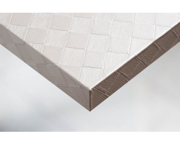 Интерьерная плёнка COVER STYL' "Кожа" X10 Squares white квадраты белые (30м./1,22м/360 микр.)